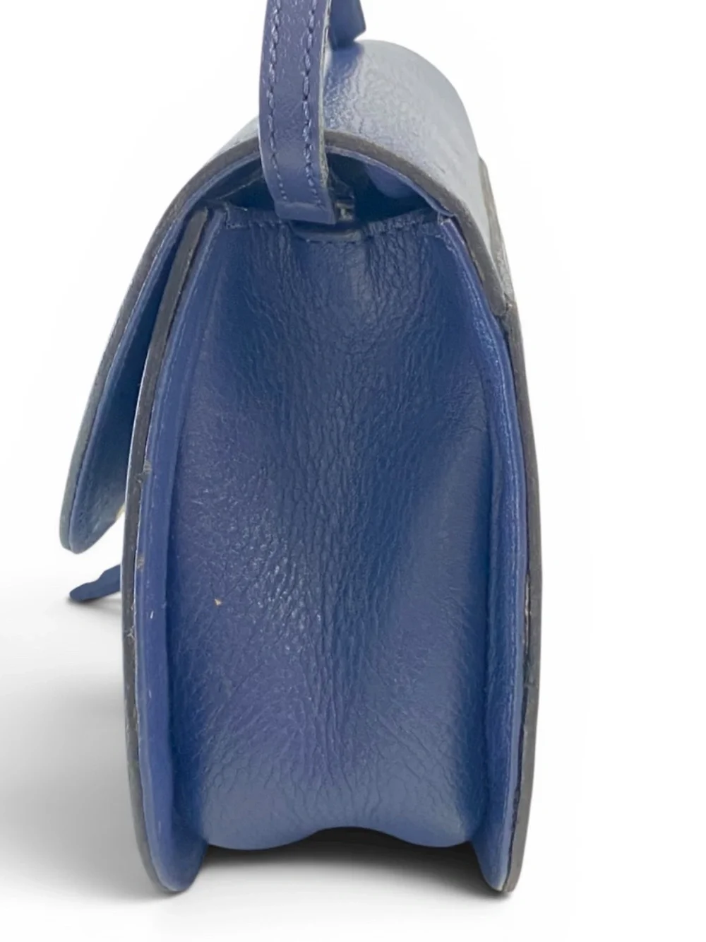 Arezzo Crossbody Leather Bag in Blue - Picture 3 of 10